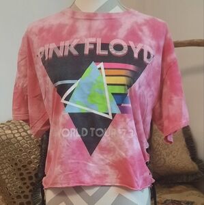 Customized Cropped & Chopped Pink Floyd S/S Tee